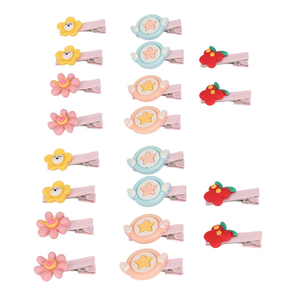 20pcs Pet Hair Clip Flower Shape Resin Lovely Sweet Cute Pet Grooming Hairpin for Small and Medium Pets