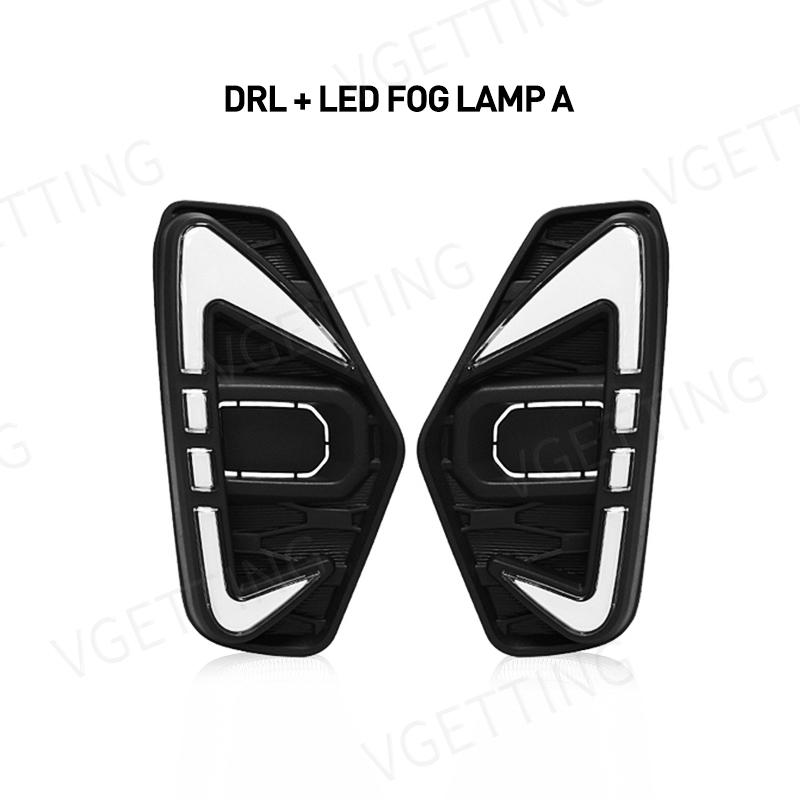 LED Fog Lamp DRL Daytime Running Light For Nissan Navara NP300 Frontier 2020 2021 2022 Driving White Yellow Turn Signal Lamp 12V