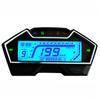 Universal Multi-functions LCD Motorcycle Speedometer Odometer RPM Speed Fuel Gauge Kph Mph Water Temp Oil Meter Turn Gear Fault Indicator Clock