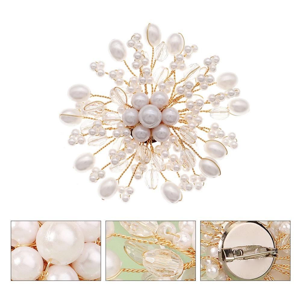 Korean Style Pearls Badge Exquisite Luxury Sense Brooch Jewelry Accessories Suit Collar Pin Daily
