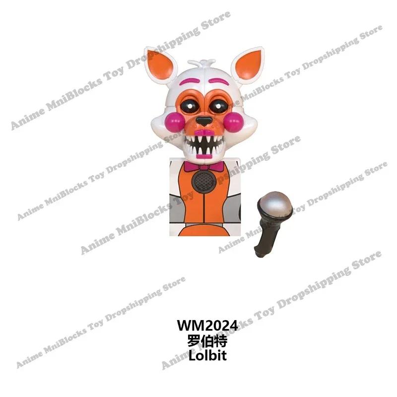 WM6074 WM6097 Сборка мини-кирпичиков FNAF Игровая фигурка Чика Фокси Медведь Бонни Кошмар Мальчик Малыш Скелет Триллер Игрушки подарок