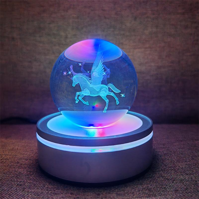 Солнечная система 3d хрустальный шар Хрустальный глобус Лазерная резка Хрустальный шар с шаровой подставкой Декоративные сферы планет Галактика Подарок на день рождения Украшения