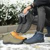 2024 Winter Cotton Boots New Warm Thickened Large Size Cotton Shoes Northern Men's Medium Top Snow Boots