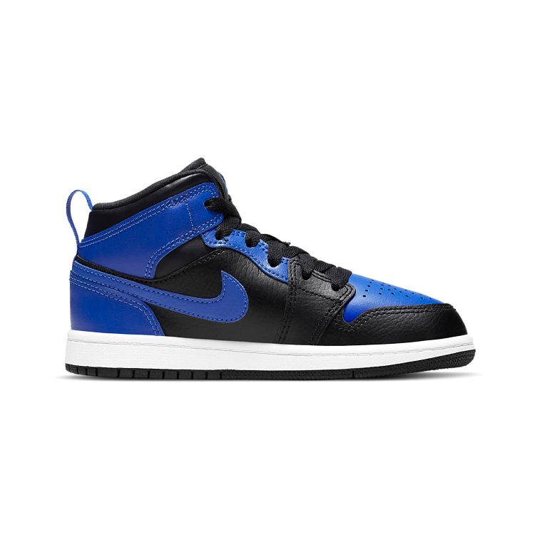 Детские кроссовки Air Jordan 1 Mid PS Hyper Royal Синий Черный Белый 640734-077