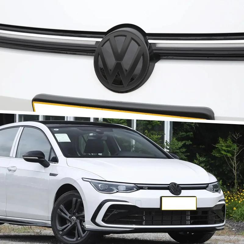 For VOLKSWAGEN VW 2Pcs VW Golf 7.5 ABS Car Logo Cover Front Grille Badge Rear Trunk Emblem Sticker Accessories For Volkswagen Go