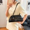 Sweet Bowknot Boston Shoulder Bag PU Leather Women Handbag Chic Design Plaid Underarm Pack  Dating