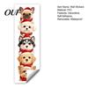 Holiday Door Decorations Christmas Puppy Wall Stickers, Removable Self-adhesive Dog Decals for Walls Doors, PVC Stacked Puppies Party Supplies