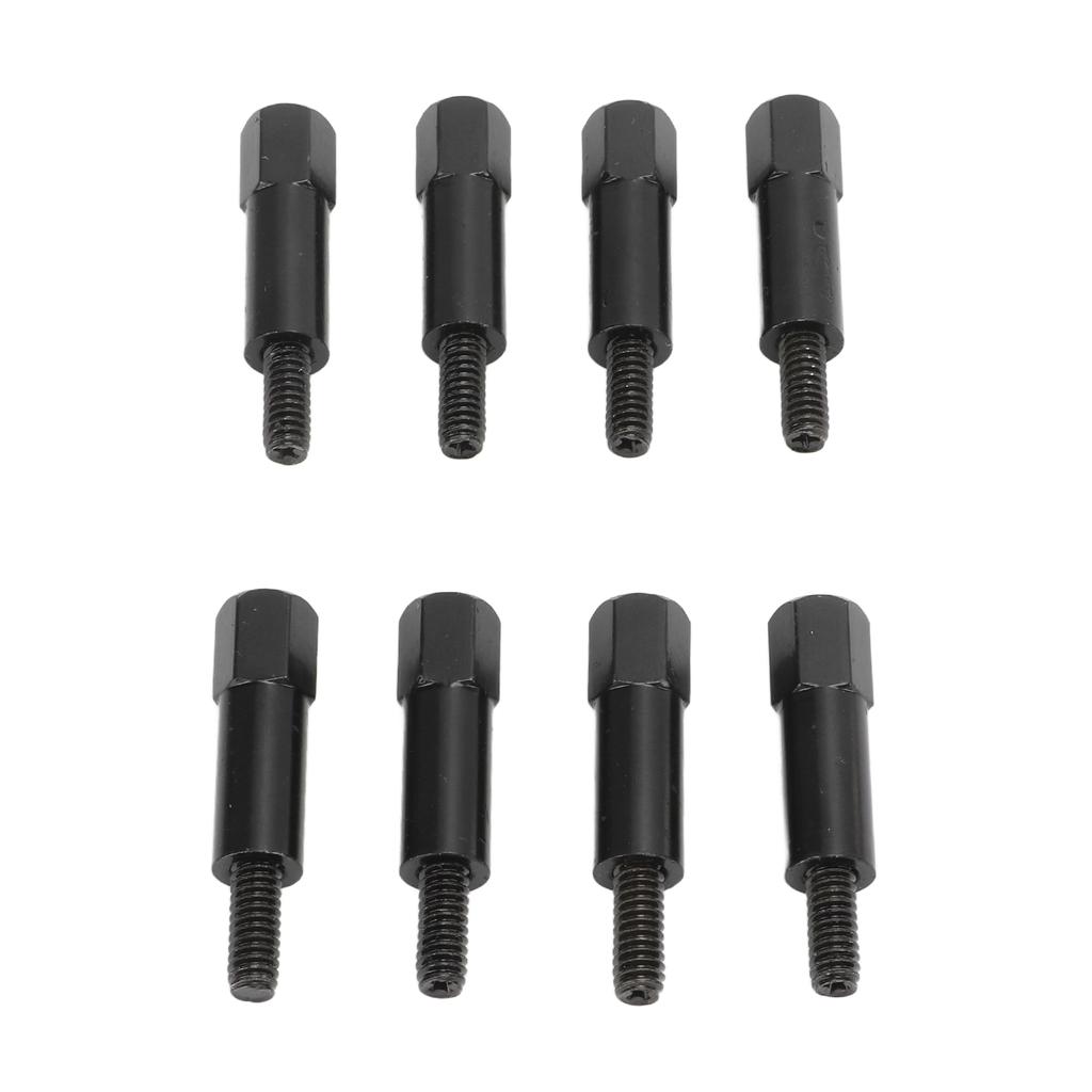 8pcs Car Valve Cover Bolt Nut Black Powder Coated Replacement for SBC Small Block 283 305 327 350 383 400 Engines
