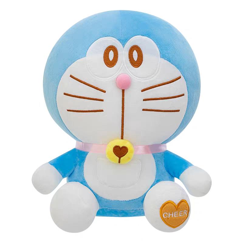 Official Doraemon Sweetheart Cheer Plush Doll | Bulk Super Soft PP Cotton Cute Heart Themed Toy for Collection & Gifts