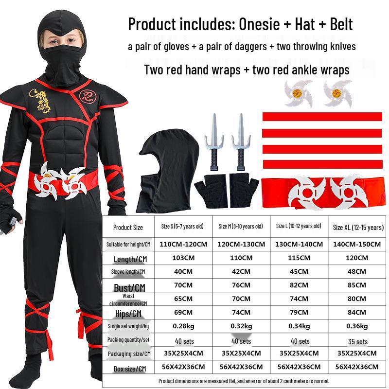 «Детский костюм самурая ниндзя для косплея на Хэллоуин»
