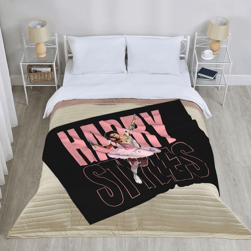 HARRYs STYLES Pink Blankets Flannel Decoration Multi-function Super Soft Throw Blankets for Sofa Outdoor Bedspread