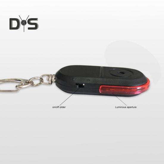 Anti-loss Device Key Finder with Whistle Activation LED Lights Easy To Use Battery Powered Key Chain Locator Device