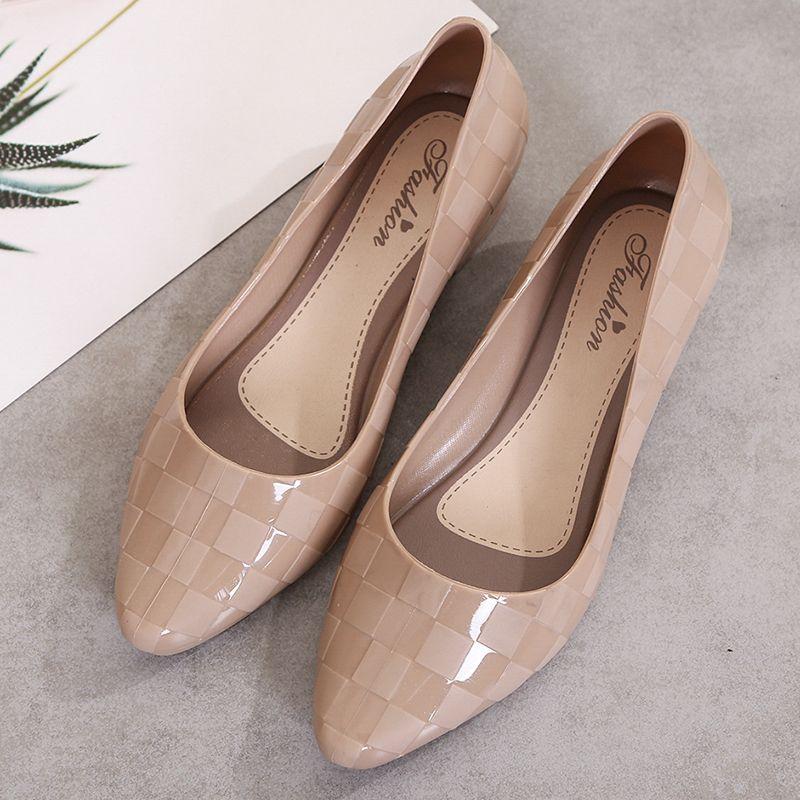 Модная непромокаемая обувь, непромокаемая обувь, женские летние прозрачные туфли, прозрачные туфли, нескользящие нескользящие непромокаемые туфли с неглубоким носком