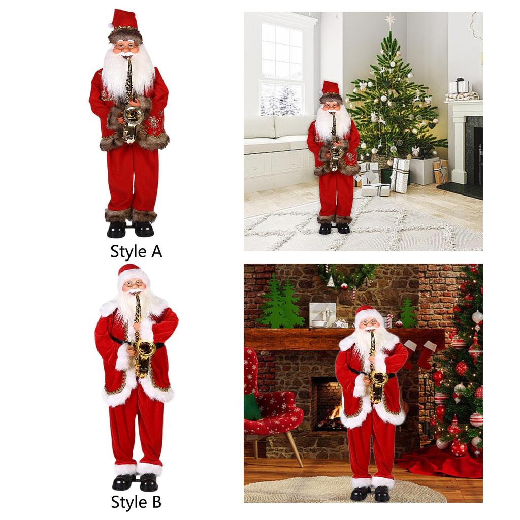 Рождественские игрушки Санты Рождественские украшения Настольные украшения Забавные анимированные подарки Декор Музыка Санта для рабочего стола Полка Гостиная Спальня