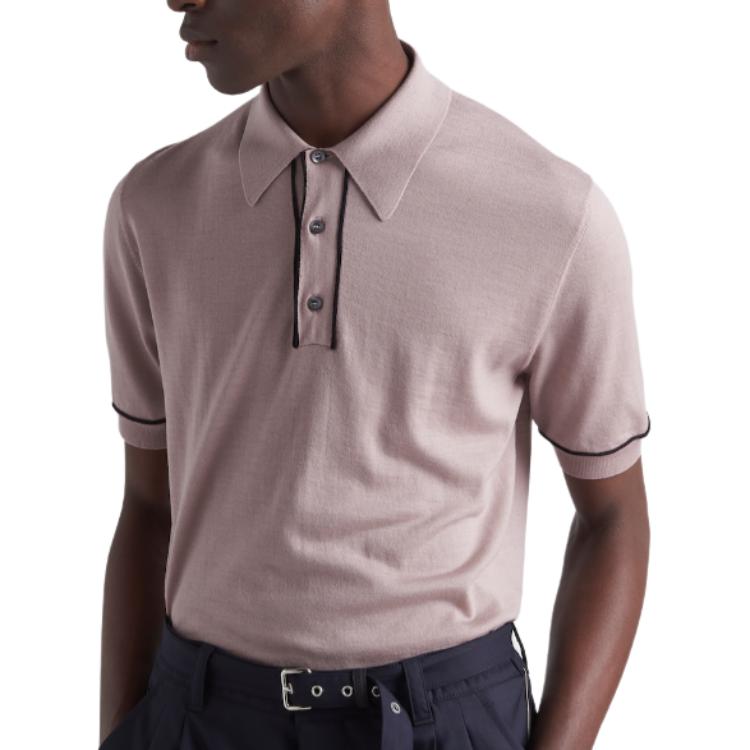 PRADA Polo Shirts Men's Pink Polo Collar Moderate Other UMB833-15AG-F0405-S-OOO