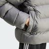 adidas Мужская пуховая куртка Originals с капюшоном, однотонная, серая, четыре IY3398