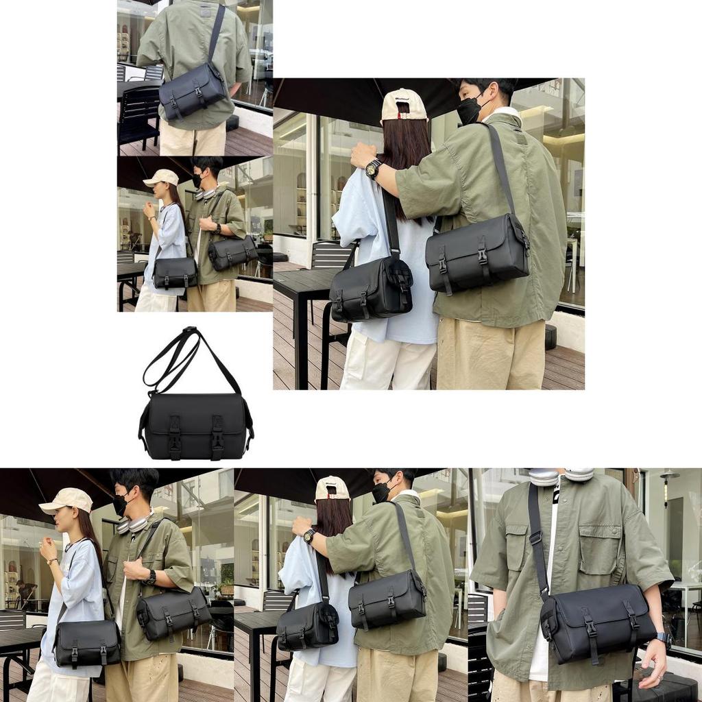Large Capacity Stylish Black Messenger Bag For Men And Women Perfect For Travel And Fitness