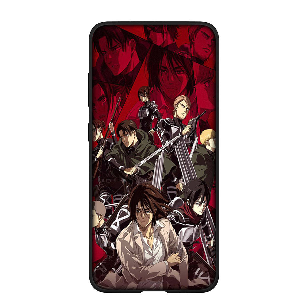 Чехол для телефона Samsung Galaxy S25 S24 S23 iPhone 16 15 Xiaomi Redmi Note 14 13 12 16E X Pro Max OPPO Moto Eren Jaeger Anime Levi Attack On Titan Cover