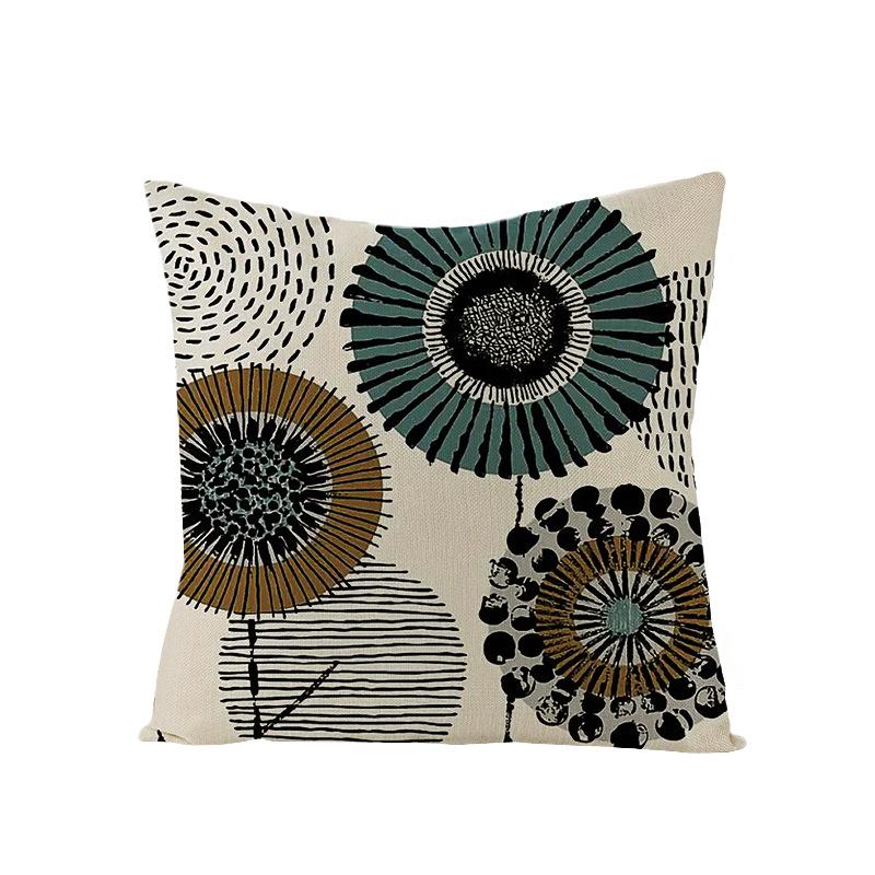 Home Simple Polyester Cushion Cover Cushion Cover Flower Sofa Cushion Cover Cushion