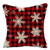 Festive Christmas Cushion Cover Featuring Adorable Reindeer And Snowflakes Design