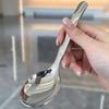 Stainless Steel Round Spoon Net Red Golden Dinner Long Handle Stirring Dessert