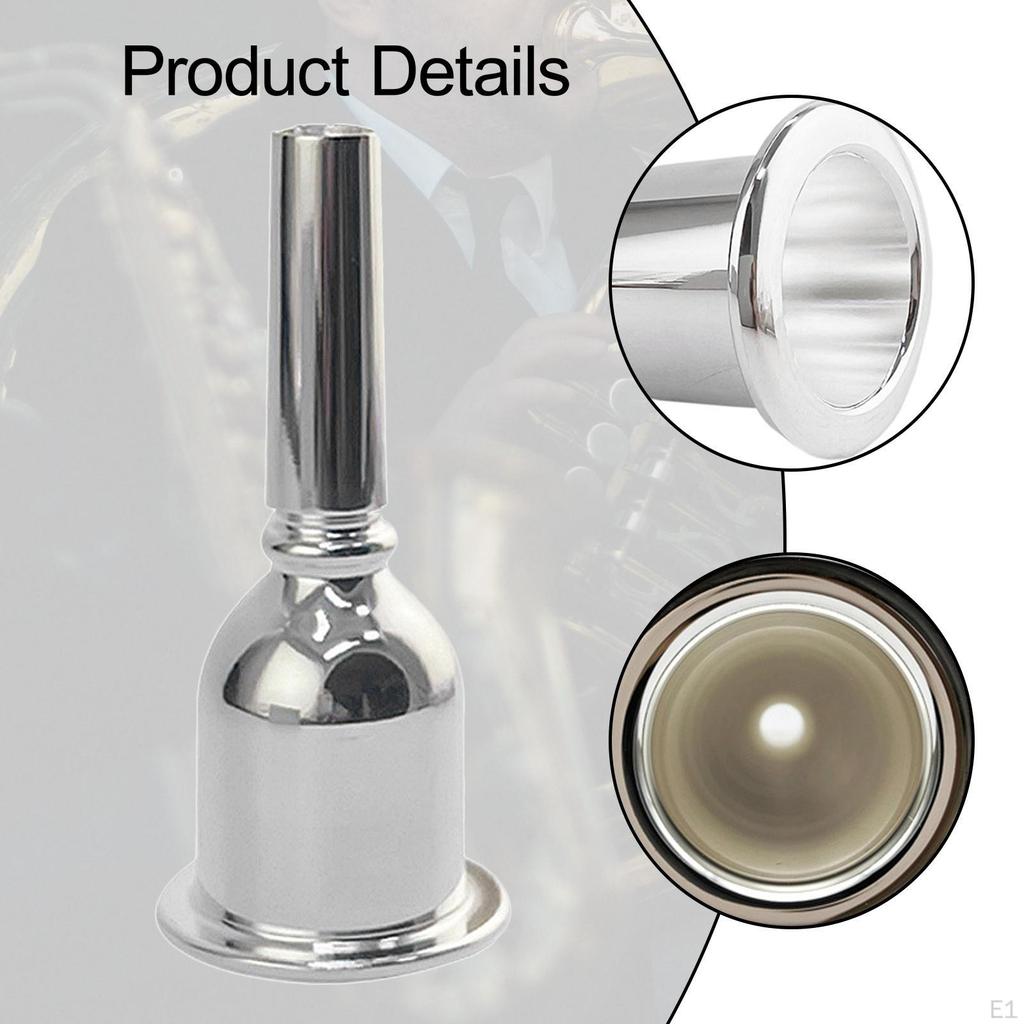 Мундштук для тубы Замена Латунь для начинающих Профессиональные Аксессуары для духовых инструментов Серебро