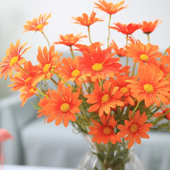 5 Heads Artificial Flower UV Resistant Silk Colorful Fake Flower Decor Handcraft