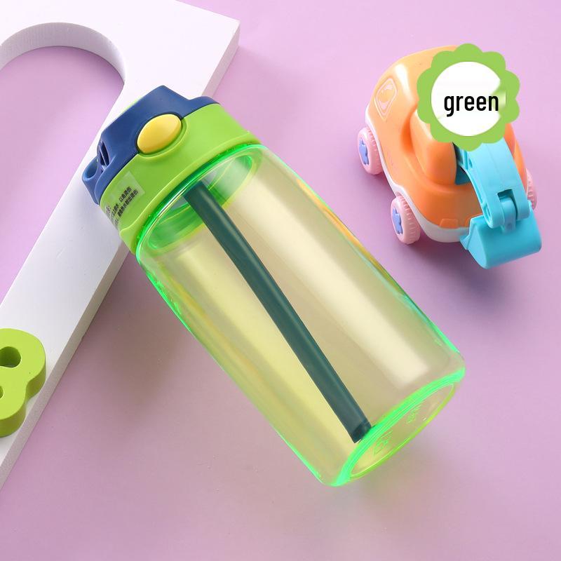 Мультяшный пластиковый стакан для воды с трубочкой-носиком для детей - Портативный и идеально подходит для школы