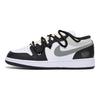 Jordan Air Jordan 1 Износостойкие Низкие Винтажные Баскетбольные Кроссовки Мужские Черно-Серые 553558-131(Команда85-)