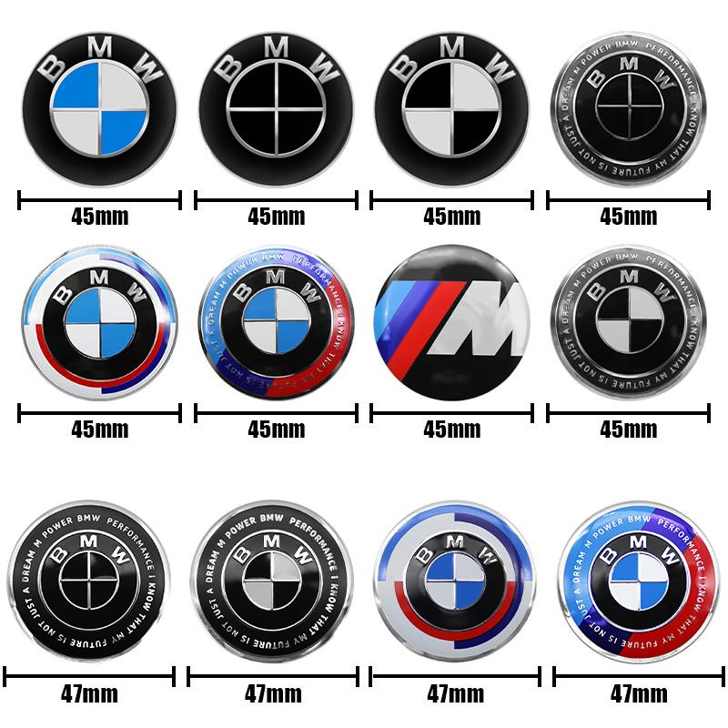 1Pcs 45mm 47mm Car Steering Wheel Decoration Badge Sticker Logo Accessories For BMW E46 E90 E60 F30 F10 E39 E36 F20 E87 E90 E70