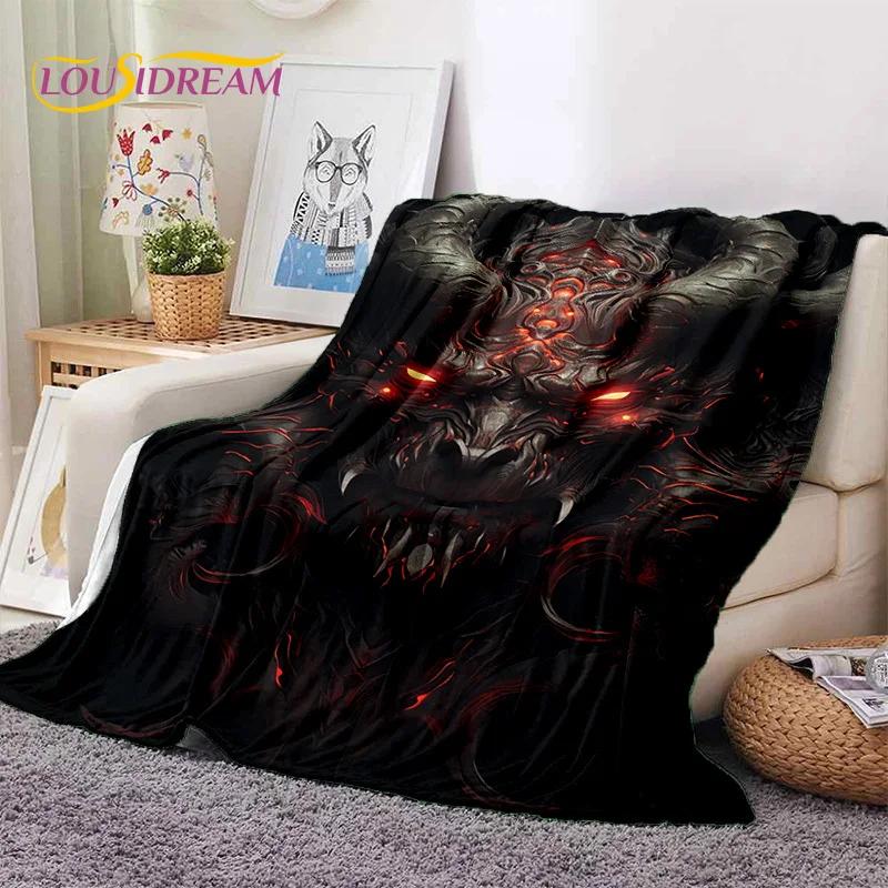 Gothic Horror Monsters Demon Skull Soft Flannel Blanket for Beds Bedroom Sofa Picnic,Throw Blanket for Cover Outdoor Leisure Nap