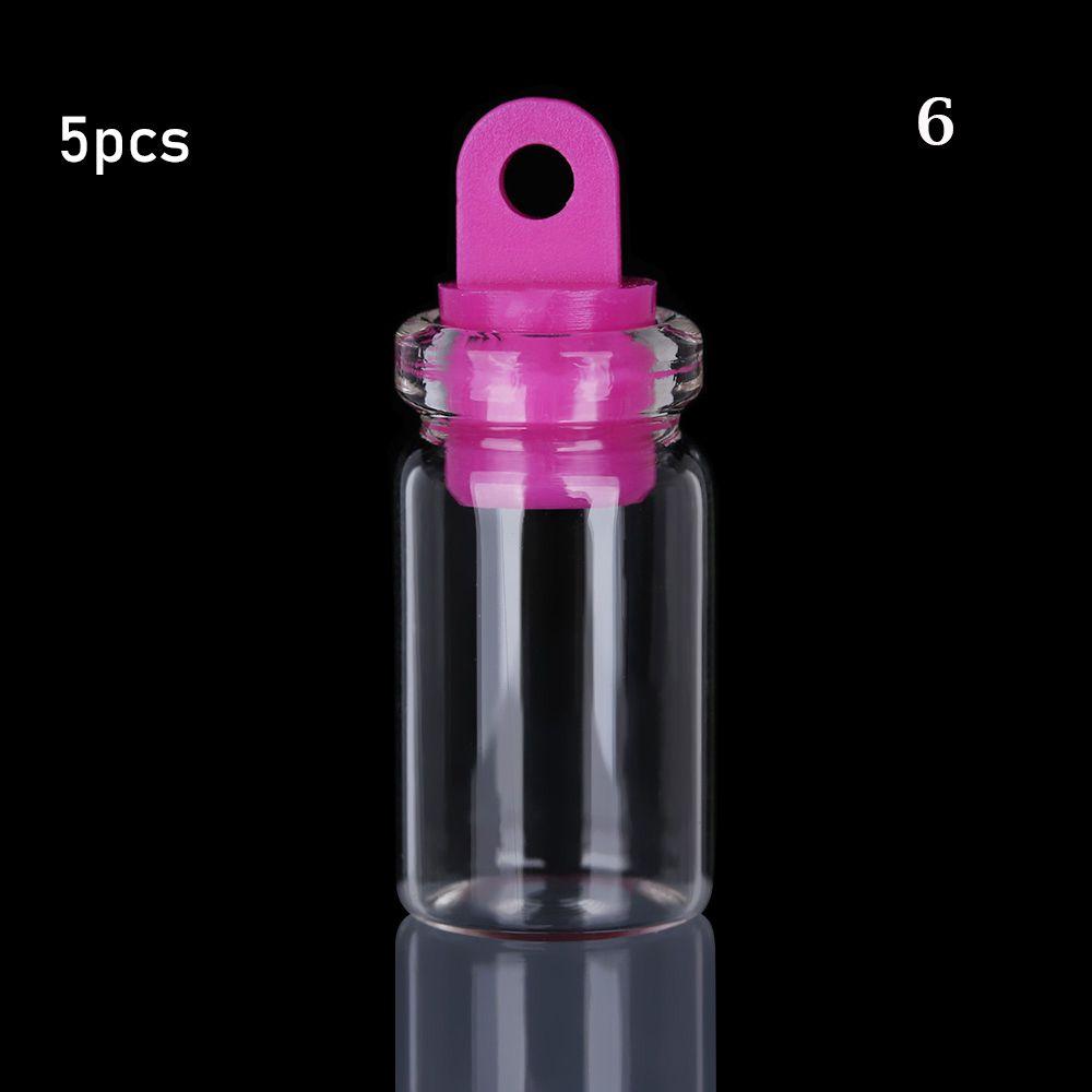 5/10pcs Small Drift Bottle Glass Jars Decoration DIY Containers Mini Message Vials Ornament Cork Stopper Rainbow Wishing Bottle