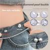 Waist Tightening Tool No Drill Adjustable Buckle for Pants Hidden Button Size Reducer Invisible Fastener Clothing Clip Easy Use Beltless Adjuster