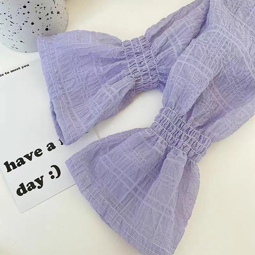 Sun Protection Cycling Solid Color Chiffon Sleeve Arm Sleeves Sunscreen Sleeves Cooling Sleeves