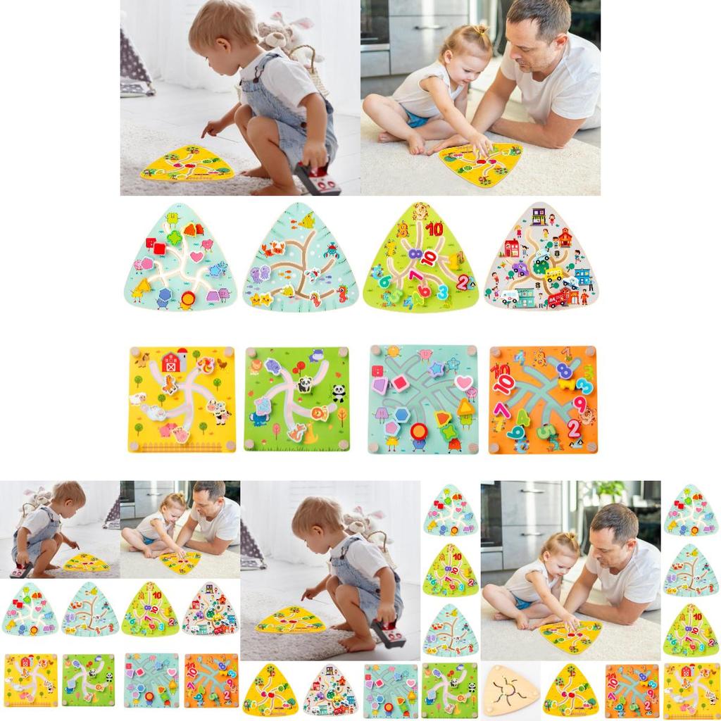 Interactive Wooden Maze Game For Kids Enhances Concentration And Cognitive Skills Ages 1-3