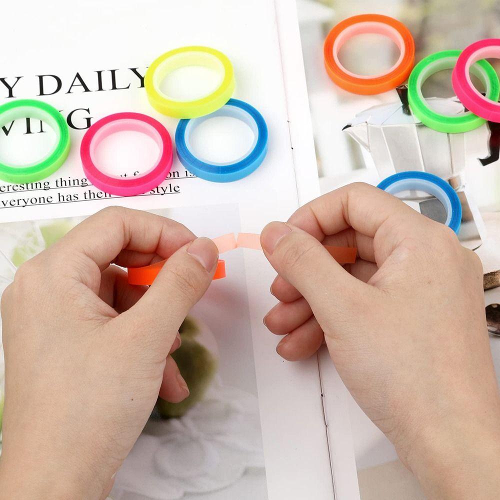 PET Fluorescent Index Tabs Transparent Label Stickers Highlighter Sticker DIY Scrapingbook