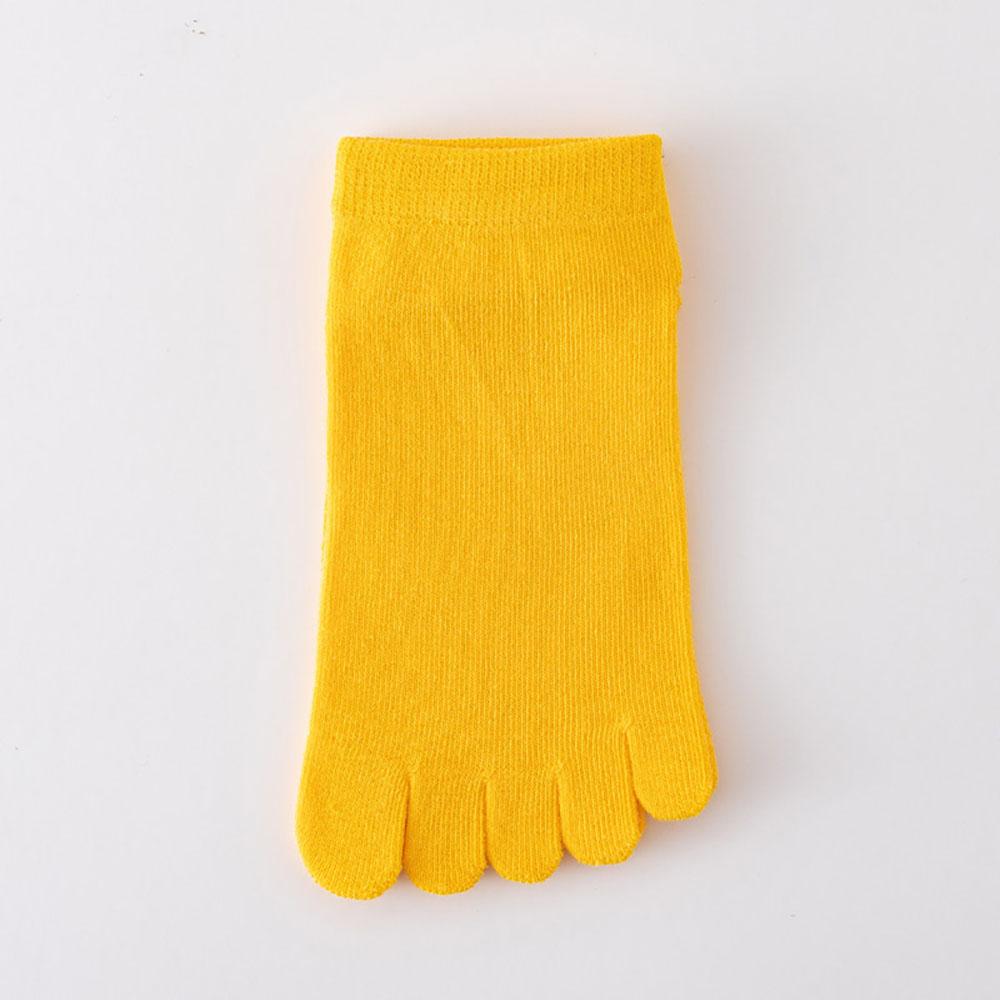 Весна Лето Женские Короткие Носки с Пятью Пальцами Конфетного Цвета Носки до Щиколотки Впитывающие Пот Дышащие Хлопковые Носки с Раздельными Пальцами 5 Пальцев