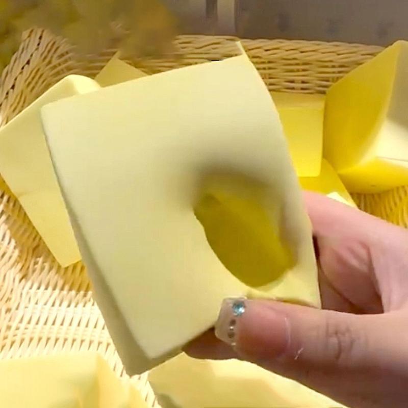 Soft 3D Yellow Dessert Squeeze Party Relaxed Squishies Clear Simulation Toy Gift