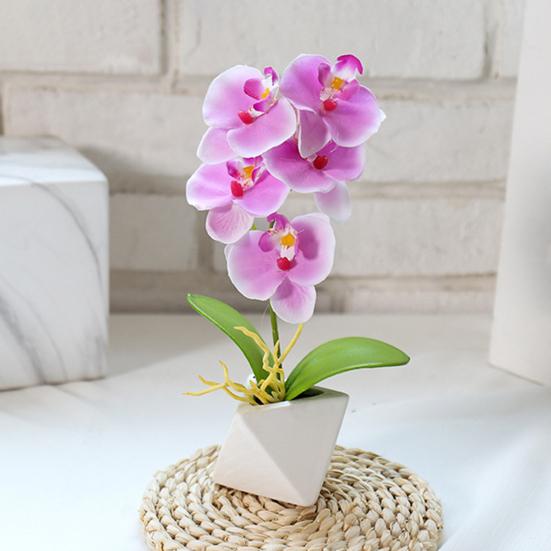 Моделирование фаленопсис бонсай украшения искусственный цветочный горшок сад домашний декор