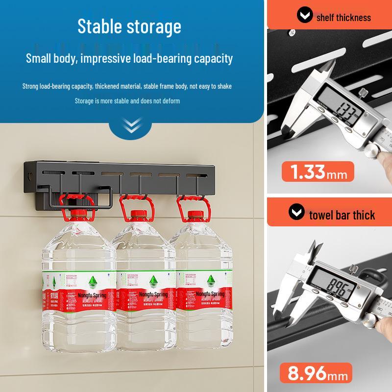 Настенная многофункциональная стойка для хранения ножей и столовых приборов из углеродистой стали, установка без сверления