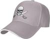 Pirate Skull Cross Swords Blue Baseball Cap Polyester Casual Sun Protection Adult Unisex