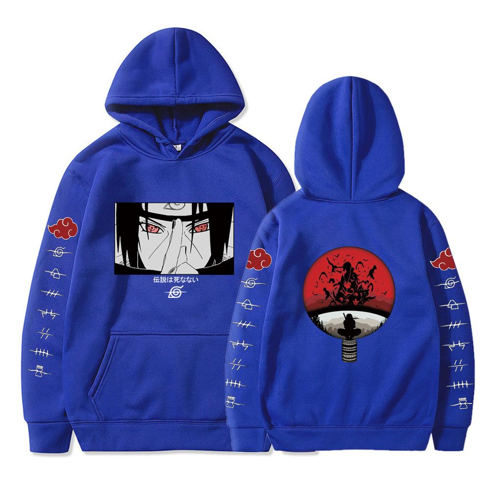 Men and Women Japanese Anime Naruto Graphic Uchiha Itachi Classic Hoodie Sweater Hoodie Autumn and Winter Jogging Sportswear Top