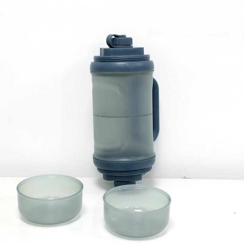 33.5oz Portable Dog Water Bottle for Travel Hydration&Food Feeder 6.5oz Food Container, Leak-Proof, Outdoor, Walking, Hiking