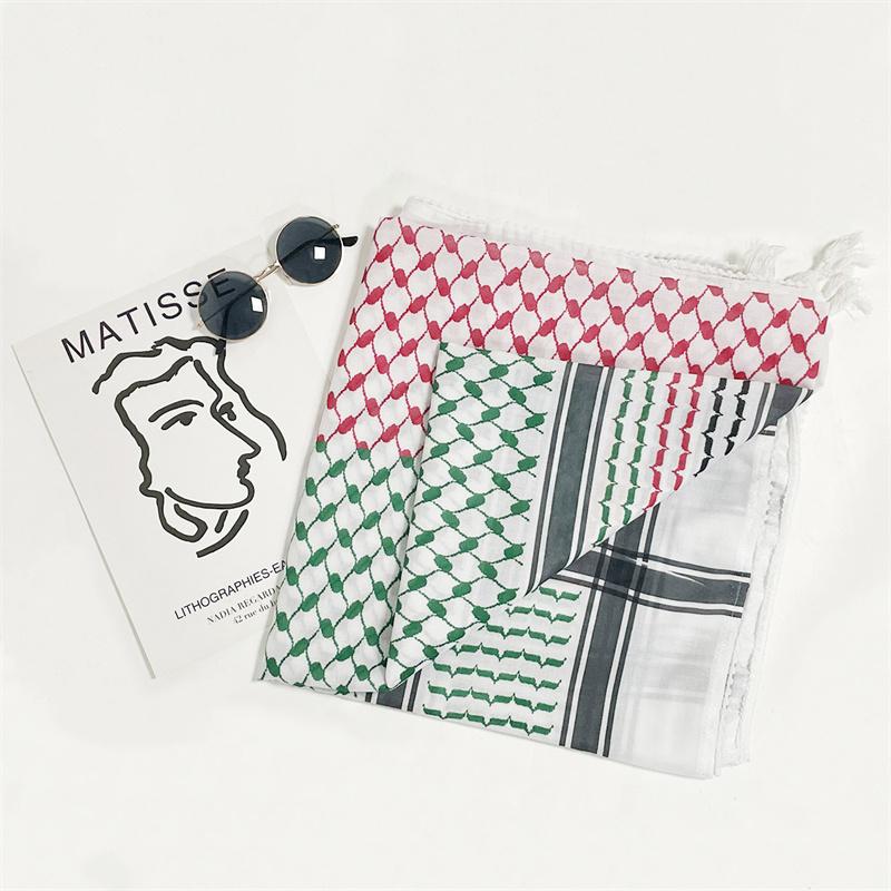 Fashion Printed Cotton Headscarf Middle East Dubai Türkiye Headband Muslim Women Hijab Islam Scarf Female Long Turban