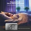 Multifunctional USB Display Time Digital Alarm Clock LED Display Mirror Clock Snooze