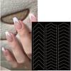 French Manicure Nail Art Stickers Self-Adhesive Nail Tips Guides for DIY Decoration French Tip Nail Guides Stencil Tool