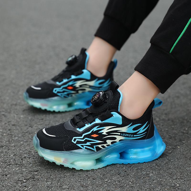 Shoes, Spring and Autumn Middle School, Older Students, Buttons, Students, a Sports Generation Boy's Face Net, Breathable and Rotating