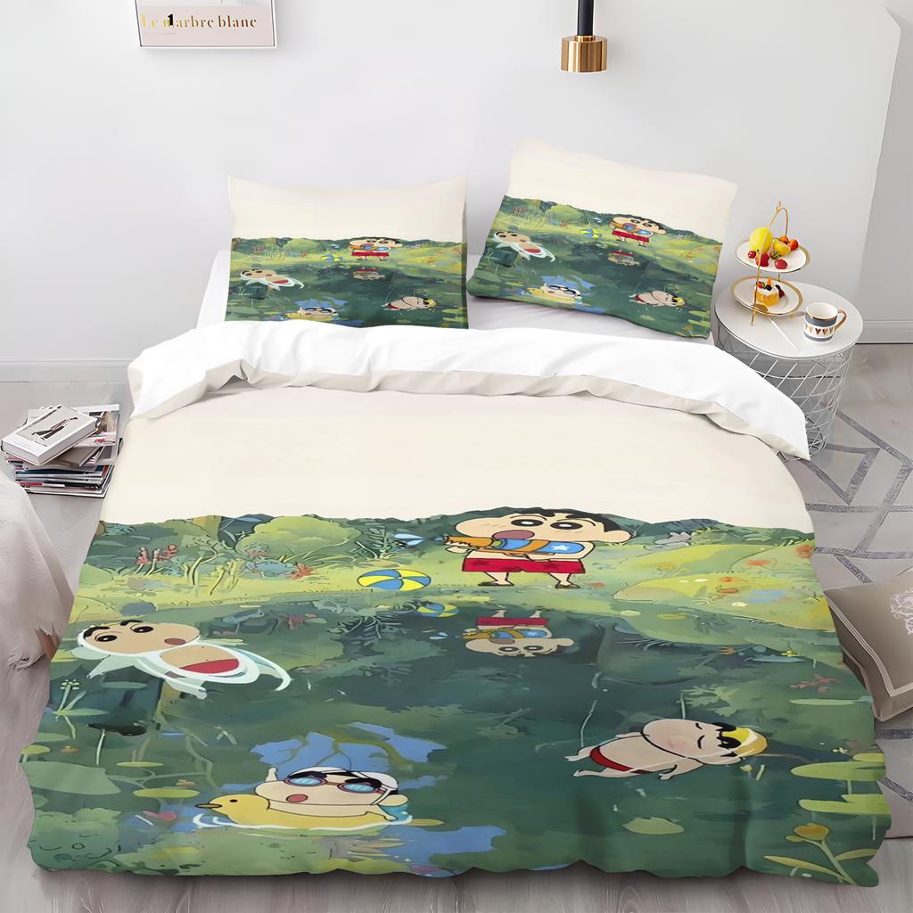 Quilt Cover Crayon Shin-Chan Cartoon Anime Duvet Cute Printed Comforter Polyester Bedding Twin Size Children Gift Various Sizes