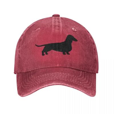 Такса Вейнерская Собака Бейсболка Винтажная Потертая Стиранная Snapback Мужская Женская Летняя Шляпа для Улицы