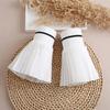 Women Detachable Sleeve Fake Cuffs Female Lace Thin Pleated Flare Sleeve False Cuffs Ruffles Wristband Decorative Accessory